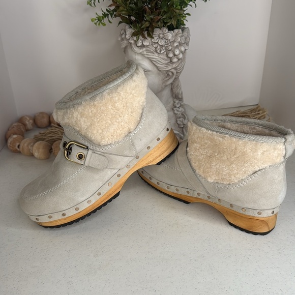 Free People Oak Clog Boots Dusty Bunny Sz 7.5 - Picture 11 of 12